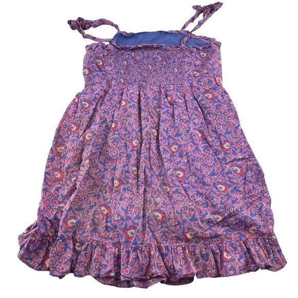 Vineyard Vines Girl’s Ruffle Smocked Dress Katama Tile Violet Sundress Large - Picture 5 of 5